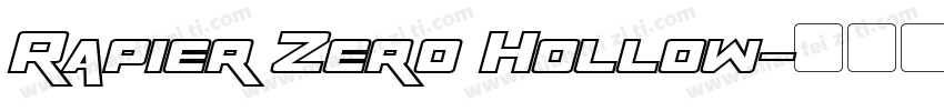 Rapier Zero Hollow字体转换